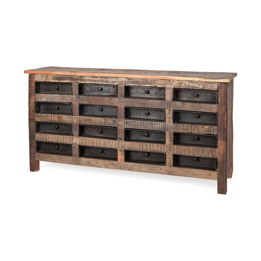 Mercana - Wilton I 63x16 Reclaimed Wood and Metal 16 Drawer Sideboard - 67738 view 1