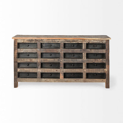Mercana - Wilton I 63x16 Reclaimed Wood and Metal 16 Drawer Sideboard - 67738 view 3