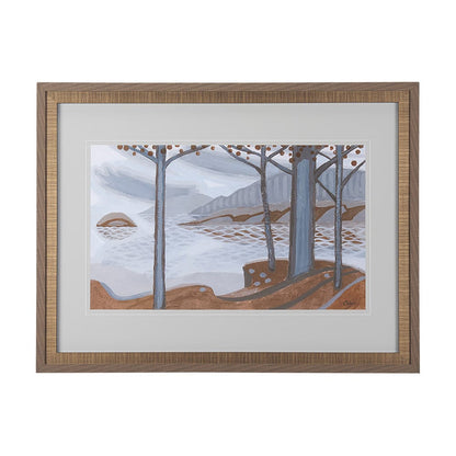 Mercana - Windy Day by Mercana Studio a Hand Embellished Textured Framed Art Print Matted under Glass - 14255 view 1