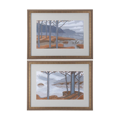 Mercana - Windy Day by Mercana Studio a Hand Embellished Textured Framed Art Print Matted under Glass - 14255 view 8