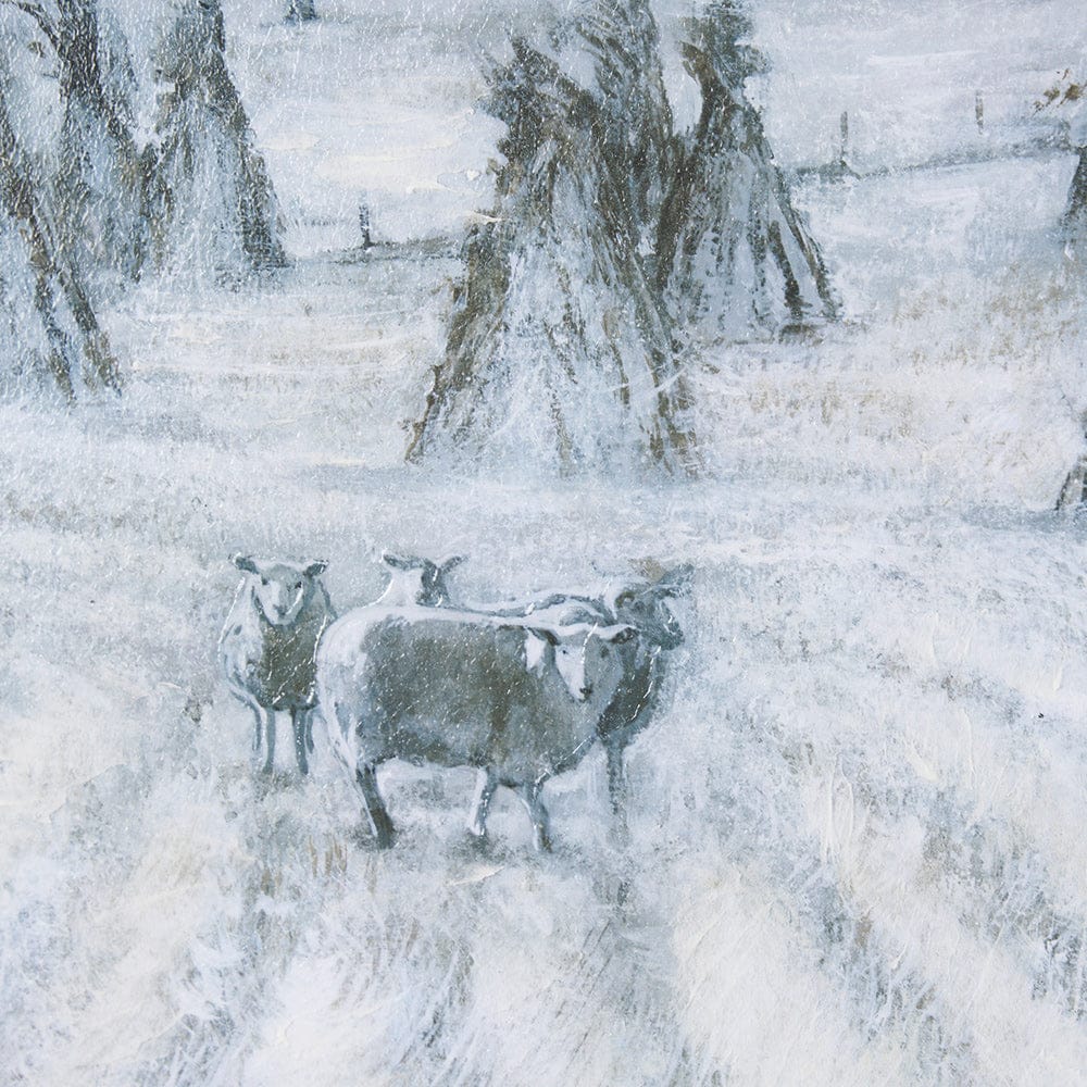 Mercana - Winter On The Farm II by Mercana Studio a Hand Embellished Framed Art Print - 15599 view 6