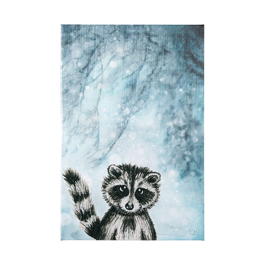 Mercana - Winter Racoon by Mercana Studio a Hand Embellished Textured Canvas - 102030-L view 1