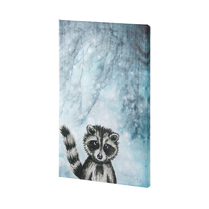 Mercana - Winter Racoon by Mercana Studio a Hand Embellished Textured Canvas - 102030-L view 2