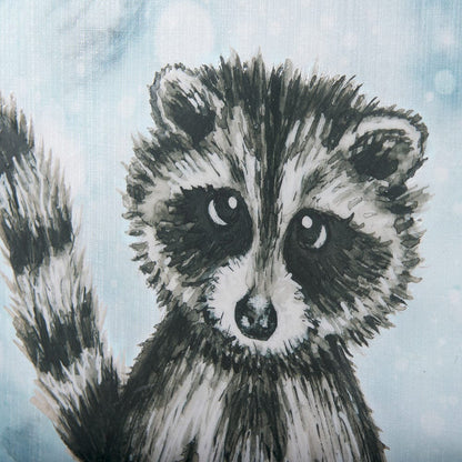 Mercana - Winter Racoon by Mercana Studio a Hand Embellished Textured Canvas - 102030-L view 4
