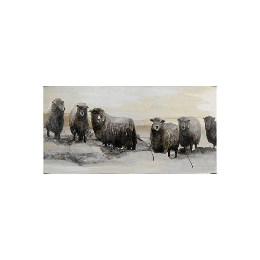 Mercana - Winter Sheeps I by Stellar Design Studio a Hand Embellished Textured Canvas - 101767-S view 1