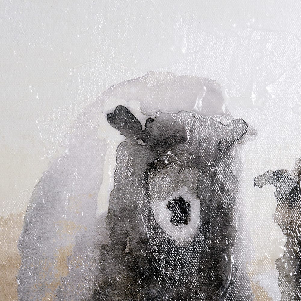 Mercana - Winter Sheeps I by Stellar Design Studio a Hand Embellished Textured Canvas - 101767-S view 3