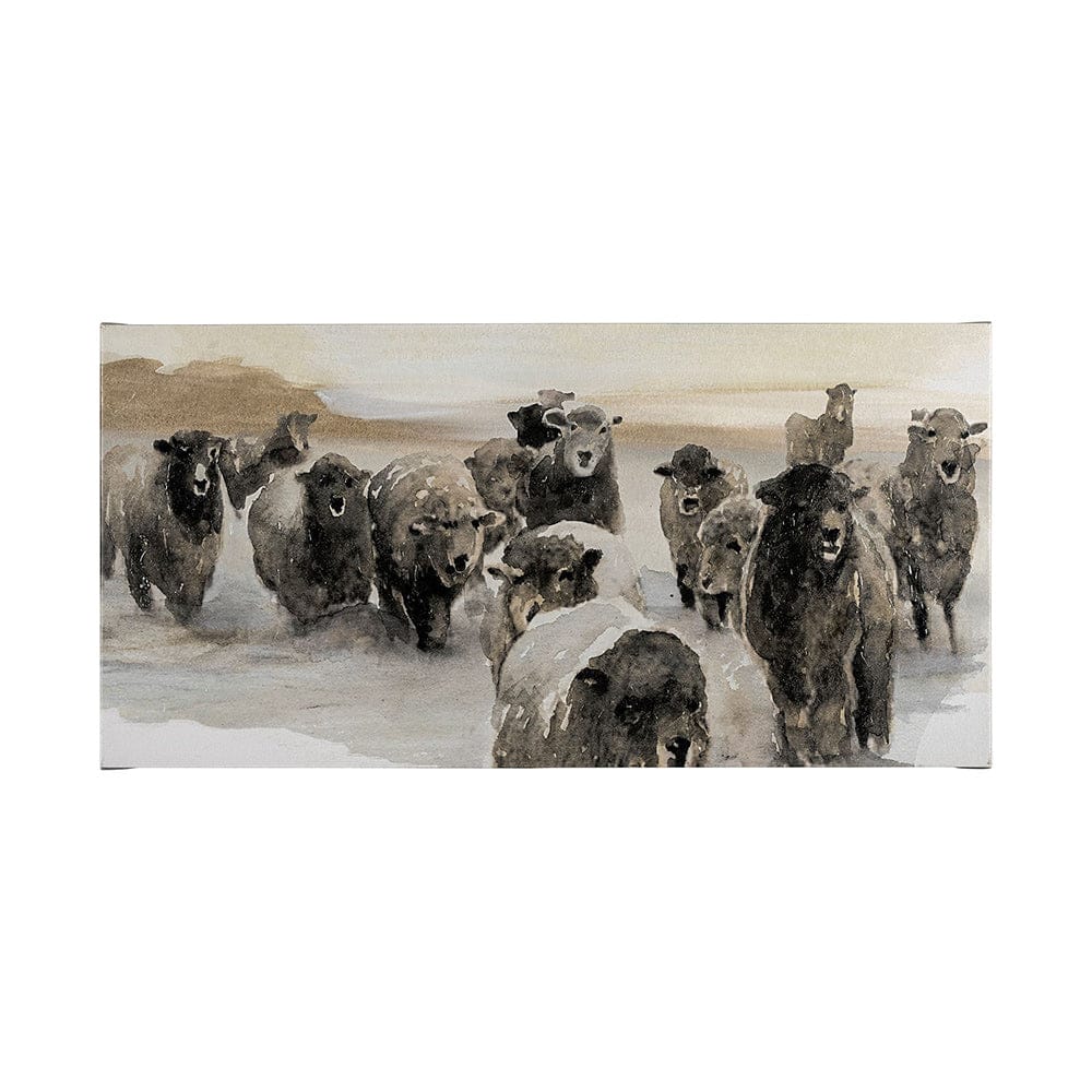 Mercana - Winter Sheeps II by Stellar Design Studio a Hand Embellished Textured Canvas - 101768-L view 1