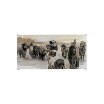 Mercana - Winter Sheeps II by Stellar Design Studio a Hand Embellished Textured Canvas - 101768-S view 1