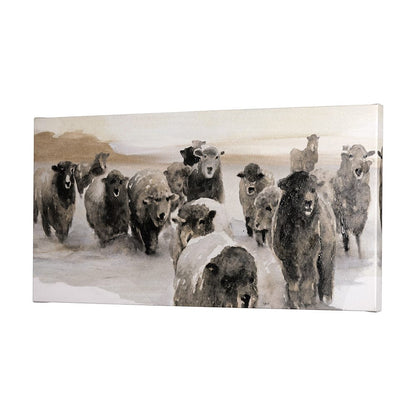 Mercana - Winter Sheeps II by Stellar Design Studio a Hand Embellished Textured Canvas - 101768-S view 2
