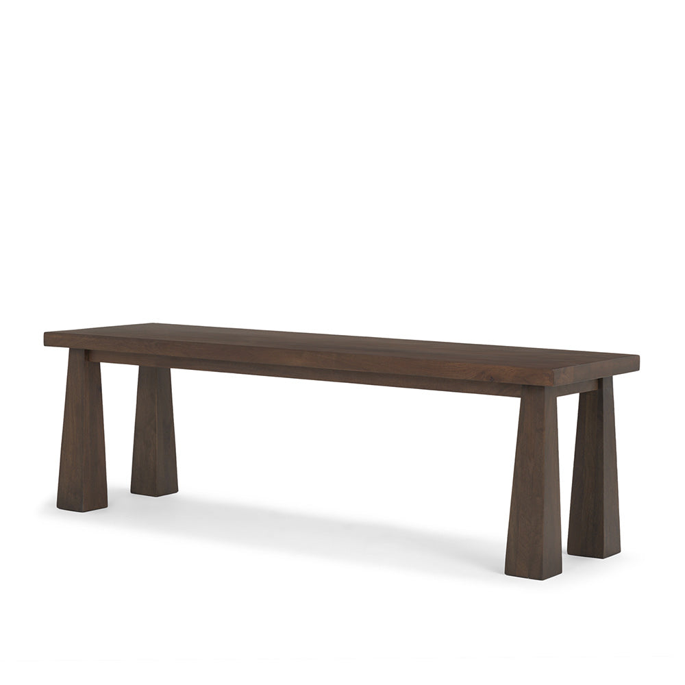 Mercana - Wolcott Rectangular Dark Brown Solid Wood Bench - 71019 view 1