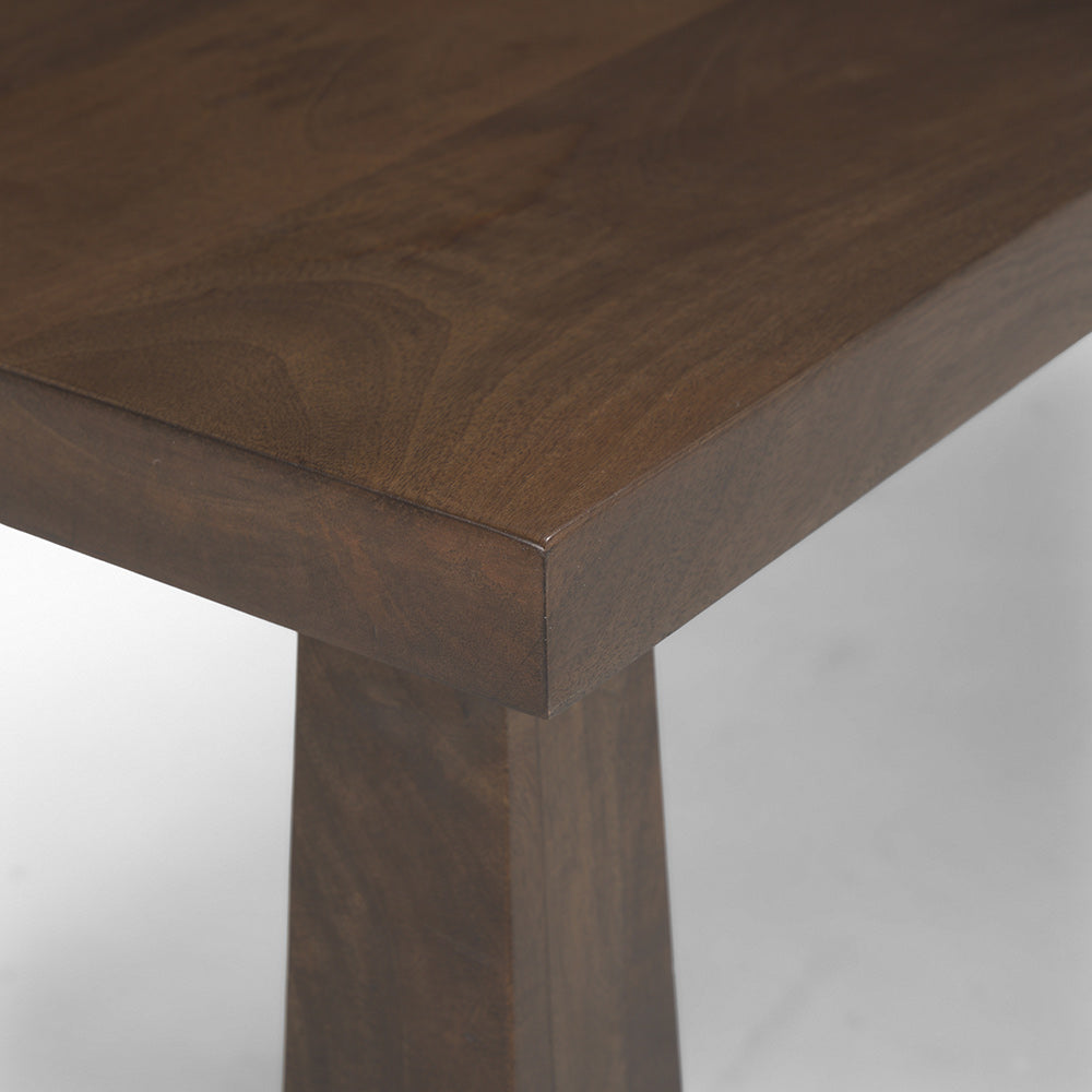 Mercana - Wolcott Rectangular Dark Brown Solid Wood Bench - 71019 view 6