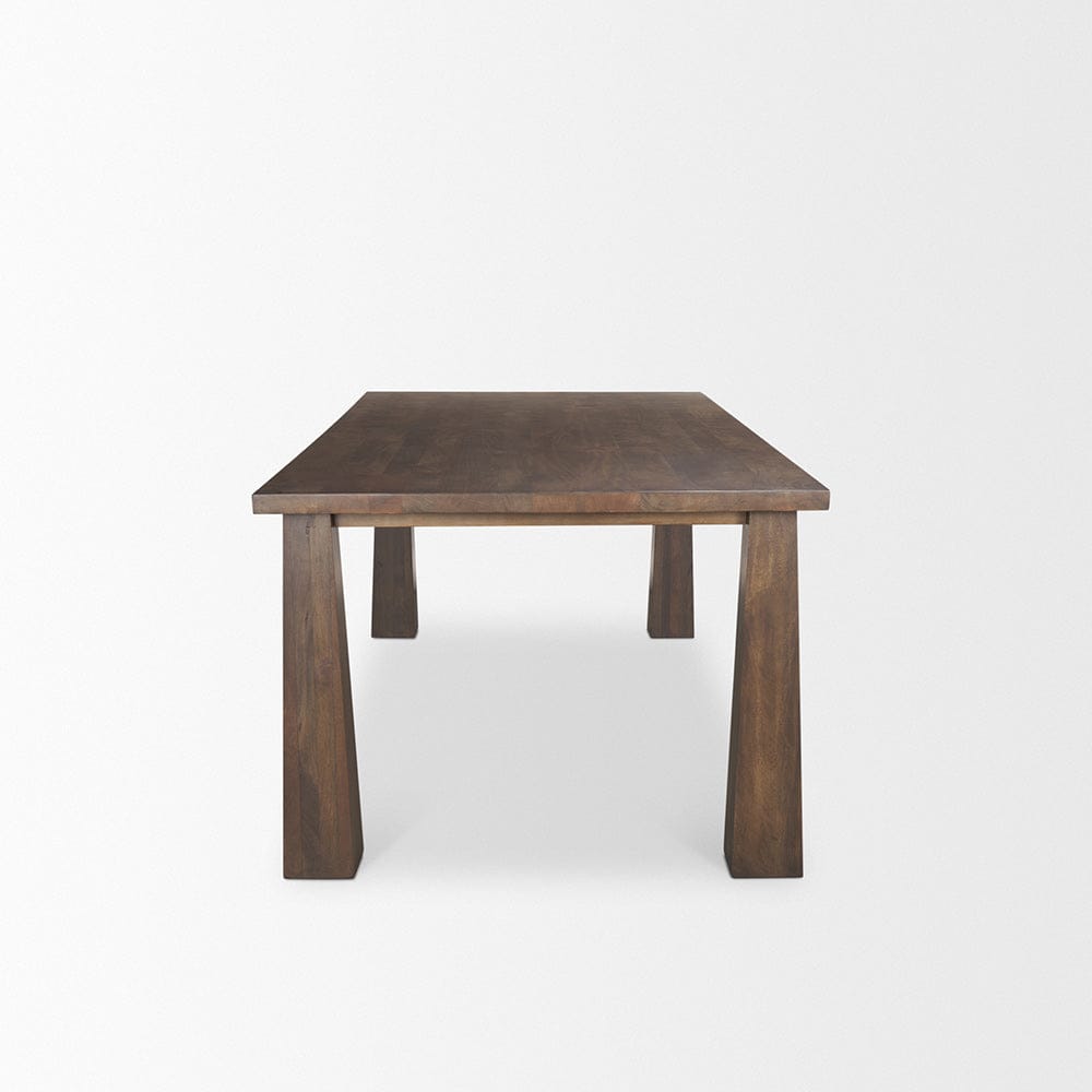 Mercana - Wolcott Rectangular Dark Brown Solid Wood Dining Table - 71018-AB view 3