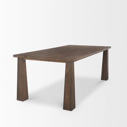 Mercana - Wolcott Rectangular Dark Brown Solid Wood Dining Table - 71018-AB view 4