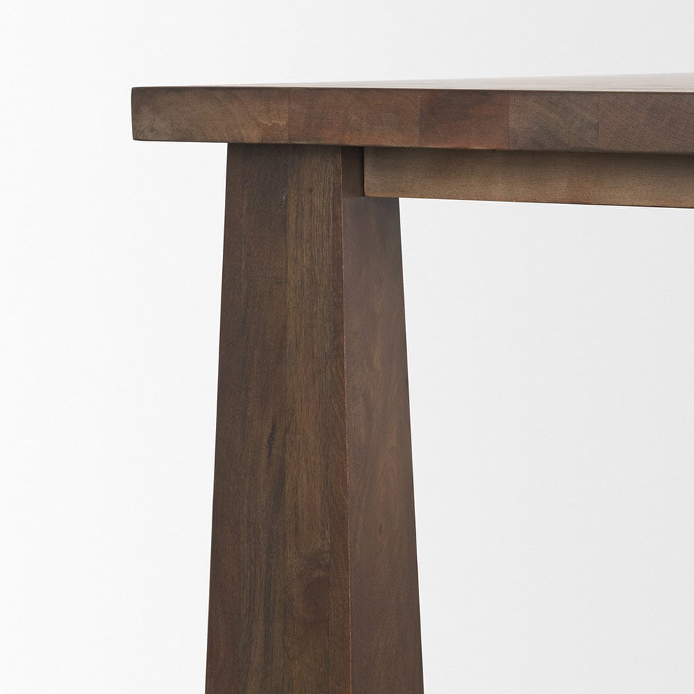 Mercana - Wolcott Rectangular Dark Brown Solid Wood Dining Table - 71018-AB view 6
