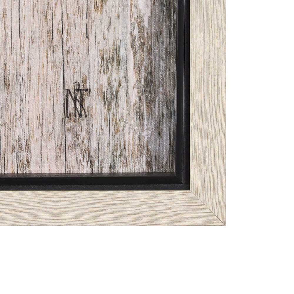 Mercana - Wood Grain Sea Plant I by Mercana Studio a Hand Embellished Textured Framed Art Print - 15205 view 3