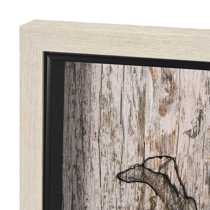 Mercana - Wood Grain Sea Plant I by Mercana Studio a Hand Embellished Textured Framed Art Print - 15205 view 4