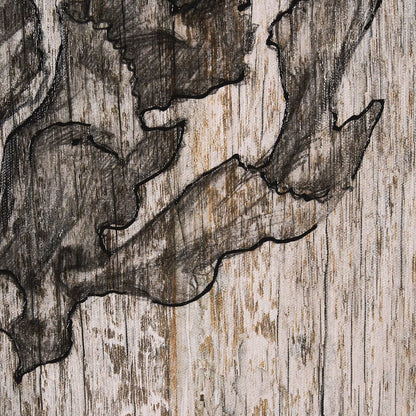 Mercana - Wood Grain Sea Plant II by Mercana Studio a Hand Embellished Textured Framed Art Print - 15206 view 6