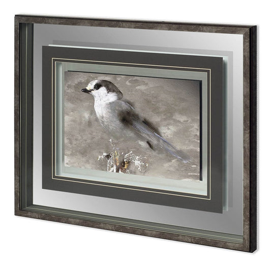 Mercana - Woodland Animal Bird by Stephan Fontaine Hand Embellished Framed Art Print Matted under Glass - 11644 view 1