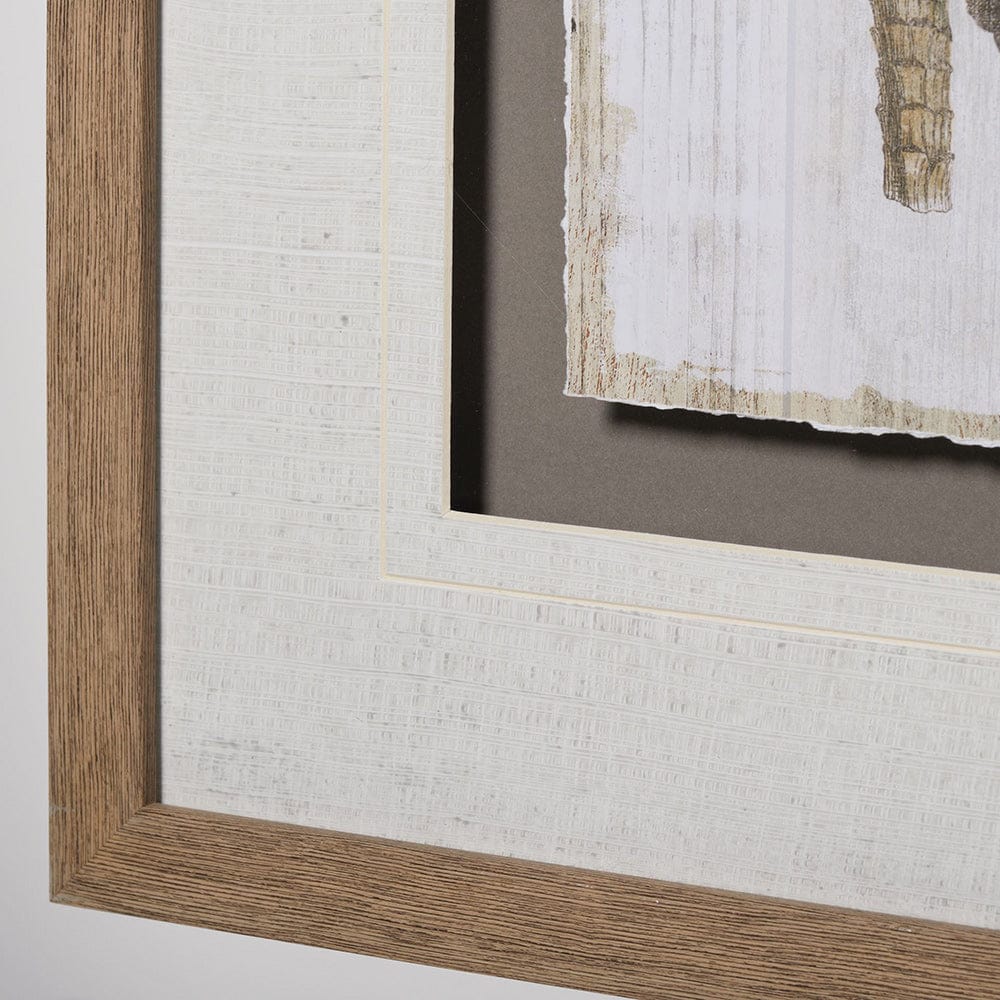 Mercana - Woodland Chart III by Sue Schlabach a Hand Embellished Textured Framed Art Print Matted under Glass - 13073 view 5