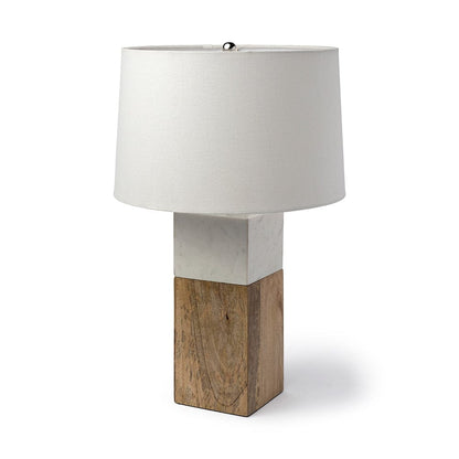 Mercana - Woodrow 22.3"H Light Brown Wood w/ White Accent Table Lamp - 68158 view 1