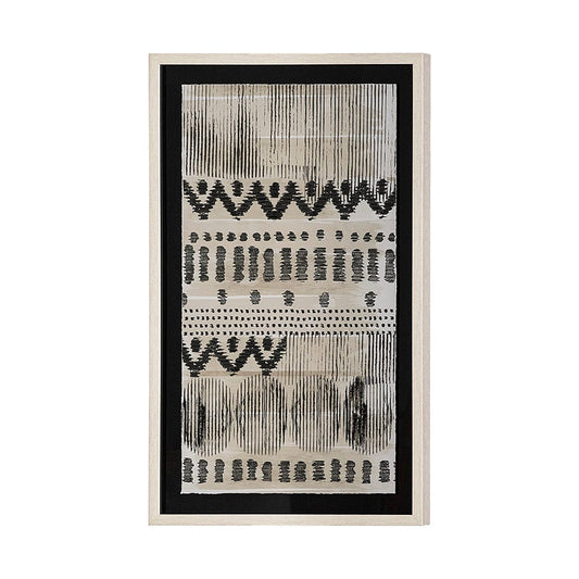 Mercana - Wool and Silk II by Tom Reeves a Hand Embellished Textured Framed Art Print Matted under Glass - 13557 view 1