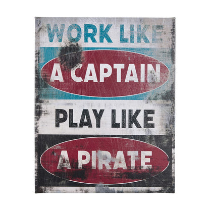 Mercana - Work Like a Captain by Mercana Studio a Hand Embellished Textured Canvas - 102184-L view 1