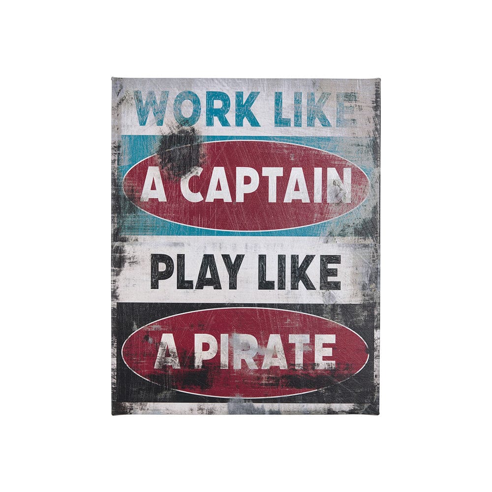 Mercana - Work Like a Captain by Mercana Studio a Hand Embellished Textured Canvas - 102184-S view 1