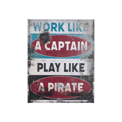 Mercana - Work Like a Captain by Mercana Studio a Hand Embellished Textured Canvas - 102184-S view 1