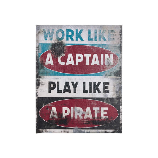 Mercana - Work Like a Captain by Mercana Studio a Hand Embellished Textured Canvas - 102184-S view 1