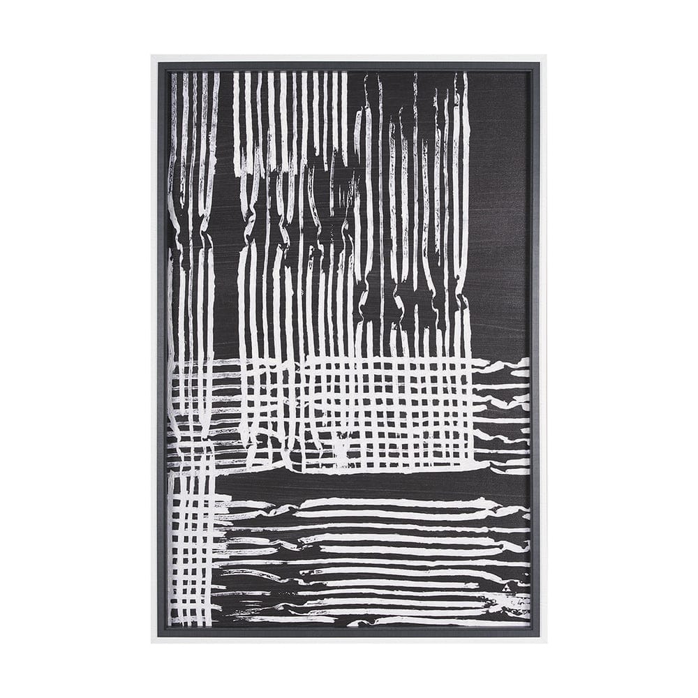 Mercana - Woven Lines I by Mercana Studio a Hand Embellished Textured Framed Art Print - 15072 view 1