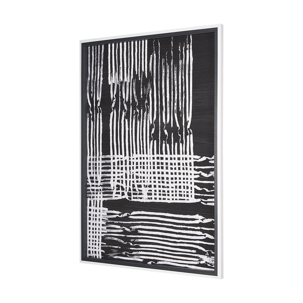 Mercana - Woven Lines I by Mercana Studio a Hand Embellished Textured Framed Art Print - 15072 view 2