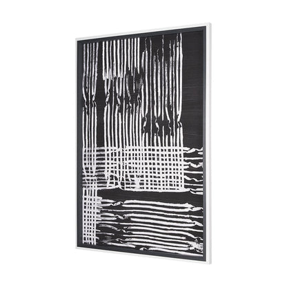 Mercana - Woven Lines I by Mercana Studio a Hand Embellished Textured Framed Art Print - 15072 view 2