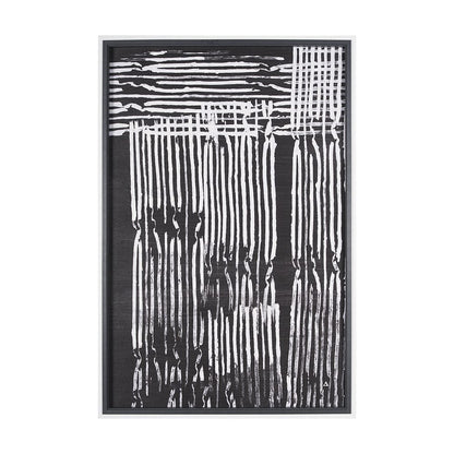 Mercana - Woven Lines II by Mercana Studio a Hand Embellished Textured Framed Art Print - 15073 view 1