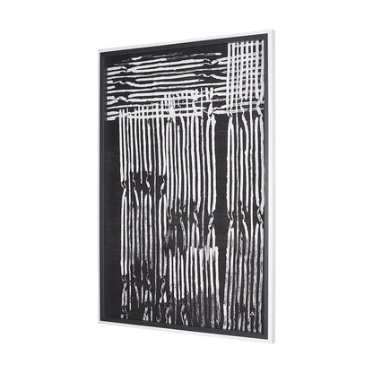 Mercana - Woven Lines II by Mercana Studio a Hand Embellished Textured Framed Art Print - 15073 view 2