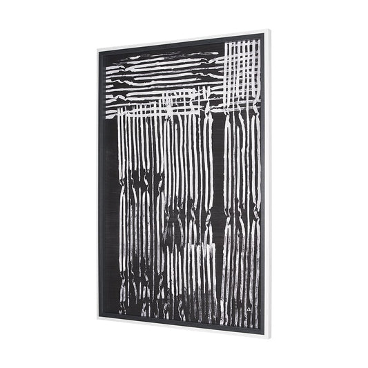 Mercana - Woven Lines II by Mercana Studio a Hand Embellished Textured Framed Art Print - 15073 view 2