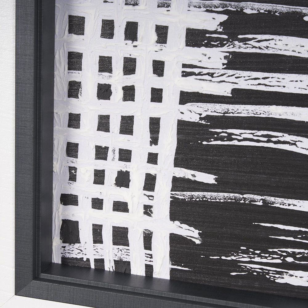Mercana - Woven Lines II by Mercana Studio a Hand Embellished Textured Framed Art Print - 15073 view 5
