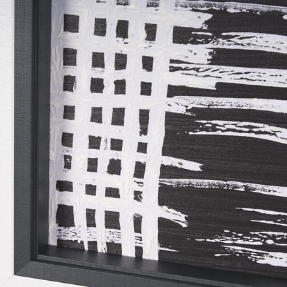 Mercana - Woven Lines II by Mercana Studio a Hand Embellished Textured Framed Art Print - 15073 view 5