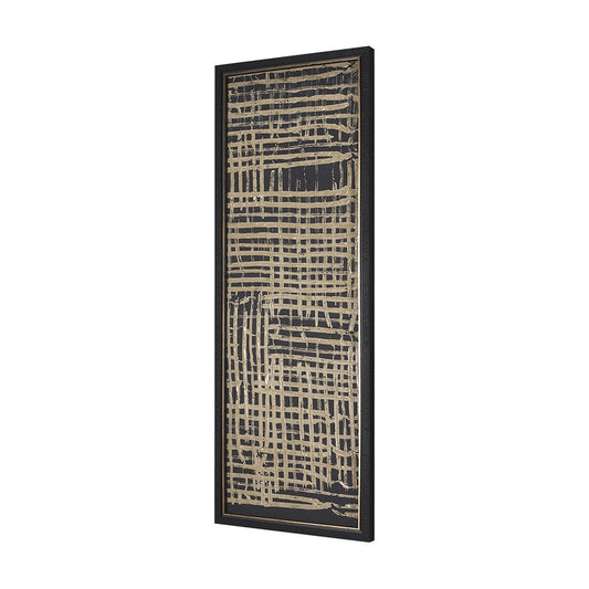 Mercana - Woven Lines II Tan by Mercana Studio a Hand Embellished Textured Framed Art Print - 15183 view 2