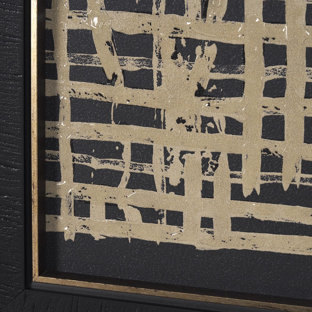 Mercana - Woven Lines II Tan by Mercana Studio a Hand Embellished Textured Framed Art Print - 15183 view 5