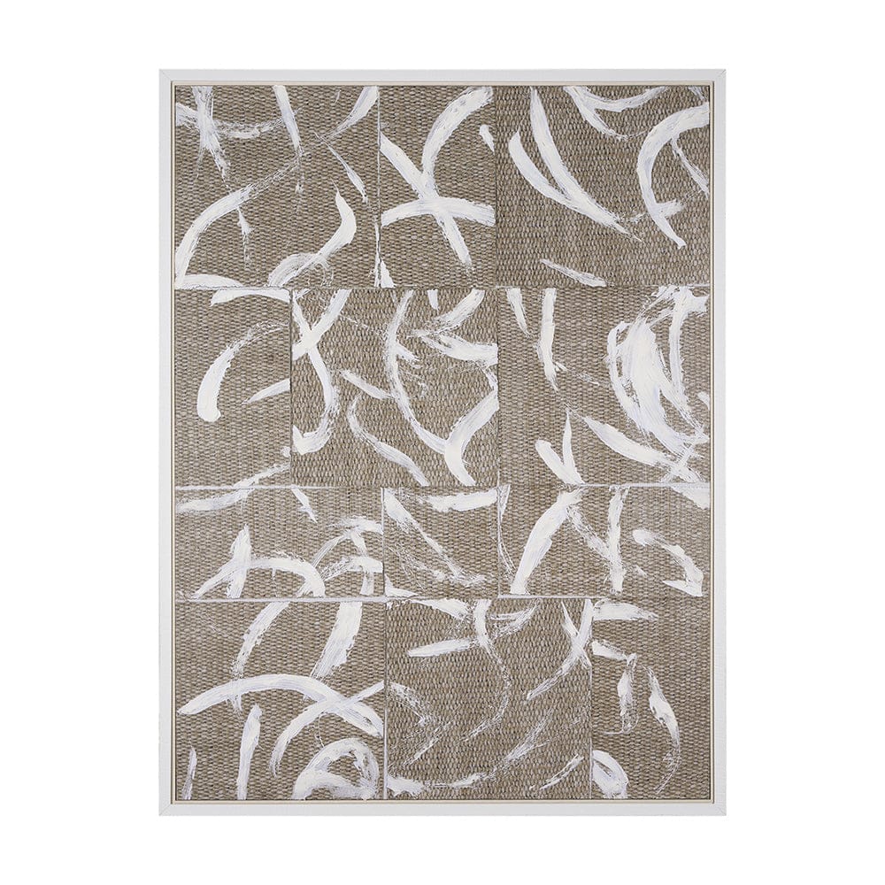 Mercana - Woven Textile by Mercana Studio a Hand Embellished Textured Framed Canvas - 102601-FL view 1