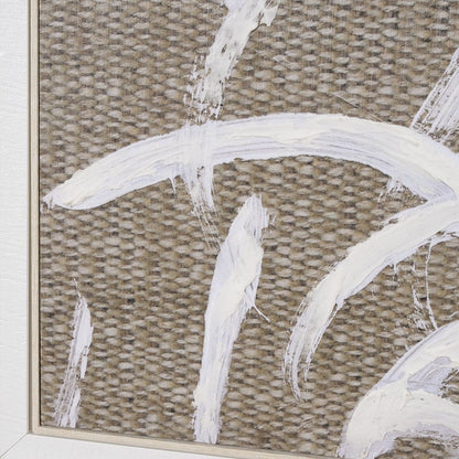 Mercana - Woven Textile by Mercana Studio a Hand Embellished Textured Framed Canvas - 102601-FL view 5