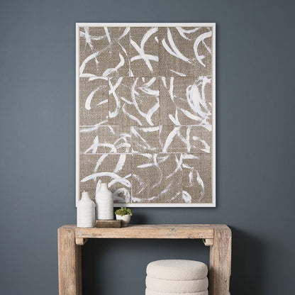 Mercana - Woven Textile by Mercana Studio a Hand Embellished Textured Framed Canvas - 102601-FL view 8