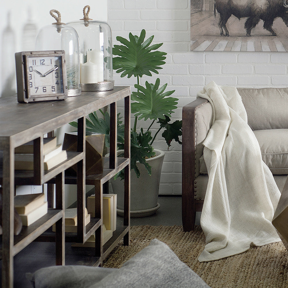 Mercana - Wright I 16L x 66W Brown Wood Multi-Level Shelf Console Table - 50286_CLOSEOUT view 3