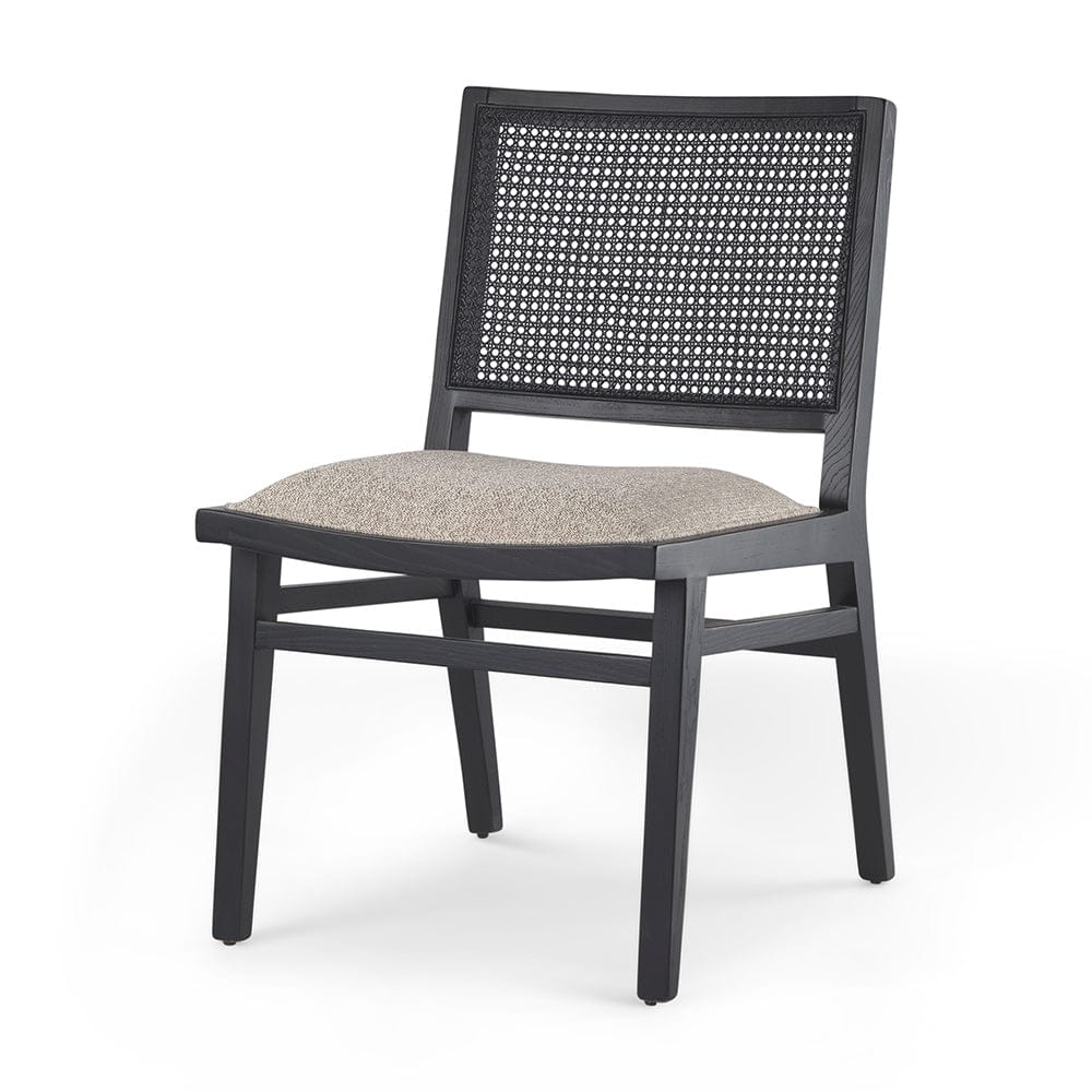Mercana - Wynn 20.5L x 24.6W x 34.1H Beige Fabric W/Black Wood Dining Chair (Set of 2) - 69828 view 1