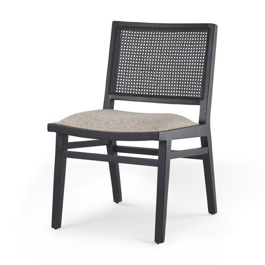 Mercana - Wynn 20.5L x 24.6W x 34.1H Beige Fabric W/Black Wood Dining Chair (Set of 2) - 69828 view 1