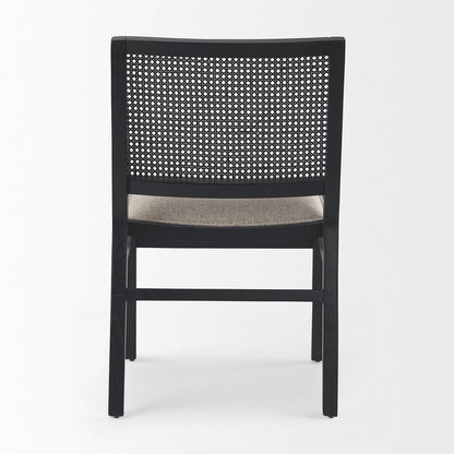 Mercana - Wynn 20.5L x 24.6W x 34.1H Beige Fabric W/Black Wood Dining Chair (Set of 2) - 69828 view 4