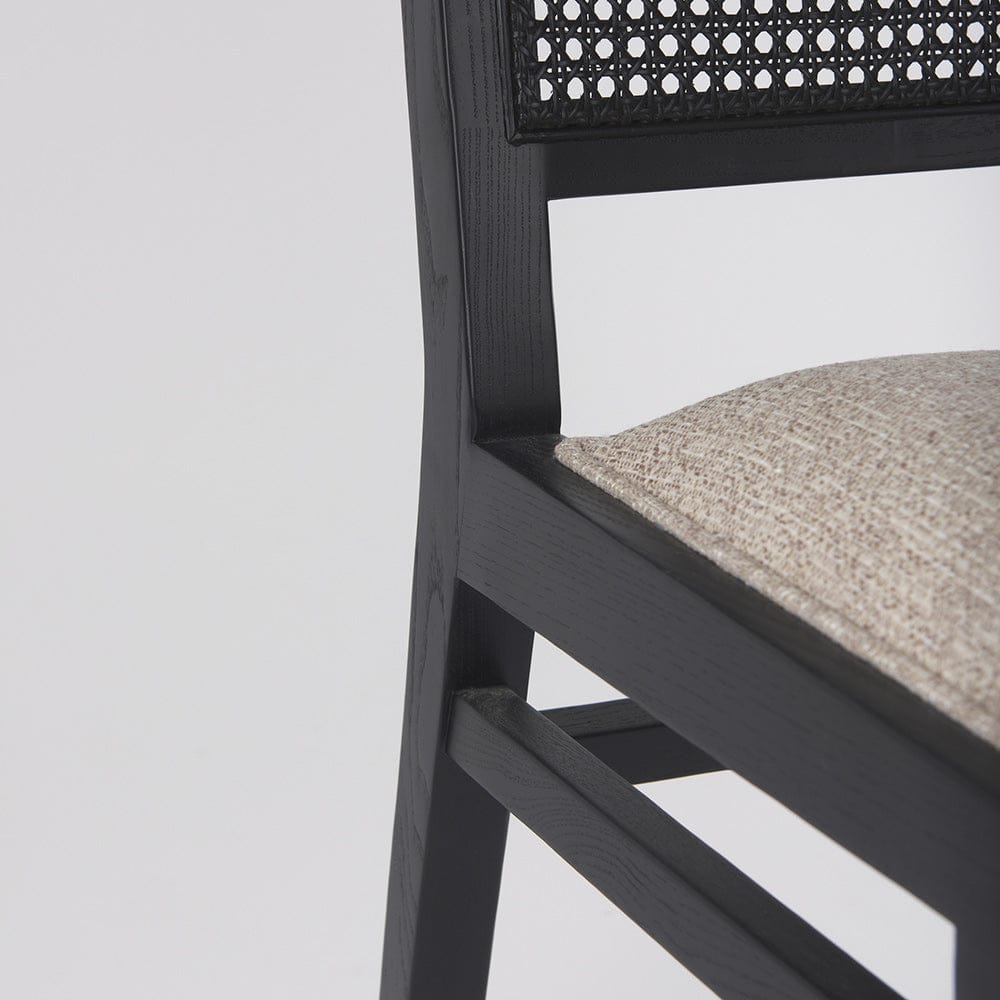 Mercana - Wynn 20.5L x 24.6W x 34.1H Beige Fabric W/Black Wood Dining Chair (Set of 2) - 69828 view 9