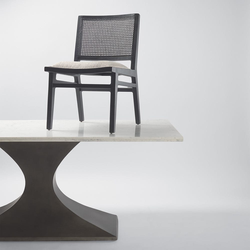 Mercana - Wynn 20.5L x 24.6W x 34.1H Beige Fabric W/Black Wood Dining Chair (Set of 2) - 69828 view 13