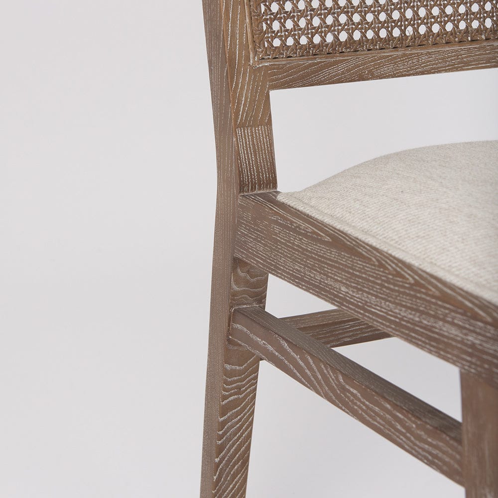 Mercana - Wynn 20.5L x 24.6W x 34.1H Cream Upholstered Fabric W/Brown Wood Dining Chair (Set of 2) - 69829 view 9