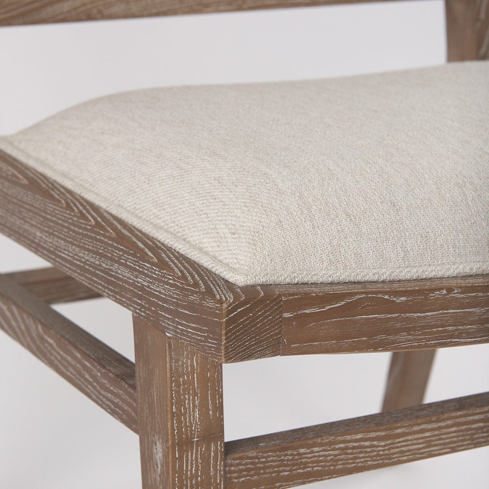 Mercana - Wynn 20.5L x 24.6W x 34.1H Cream Upholstered Fabric W/Brown Wood Dining Chair (Set of 2) - 69829 view 10